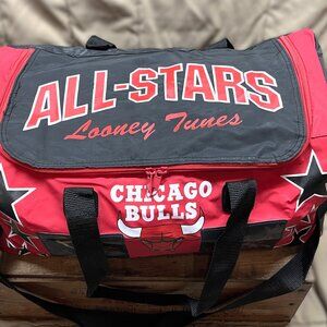 Vintage 1996 Looney Tunes Chicago Bulls Duffel Bag